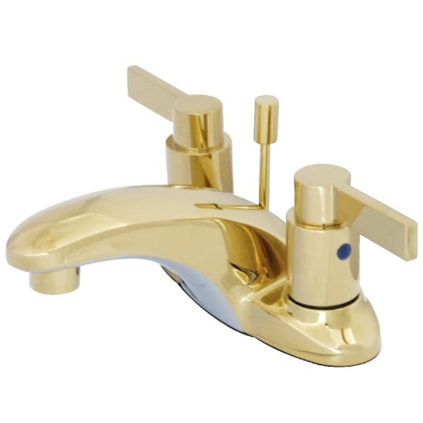 KB8622NDL 4" Centerset Bathroom Faucet, Polished Brass